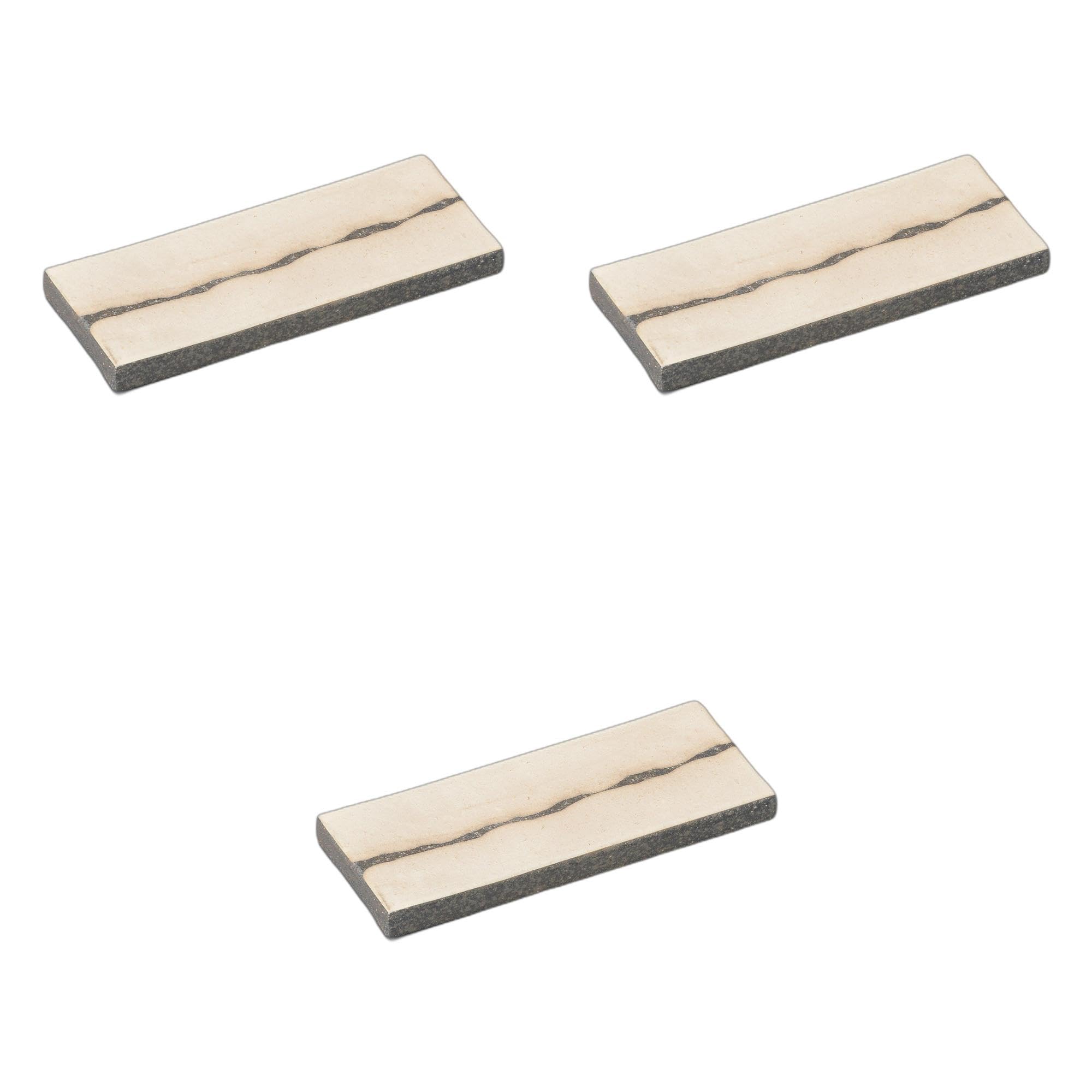 

Setomonohonpo (Set of 3) White Glazed Rectangular Plates, 7.6-inch [23 x 10 x 1.8 cm] | Ceramic Plates