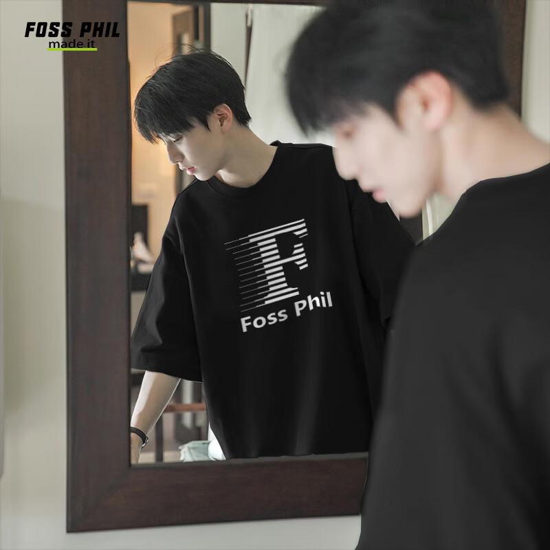 

Foss Phil Unisex Loose Fit Short Sleeve Printed Cotton T-Shirt S