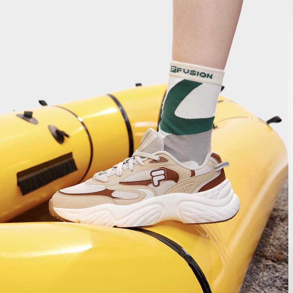 Fila Fusion Conch Ii Retro Comfortable Low Top Casual Running Shoes Women sneaker Sand T12W331607FRS