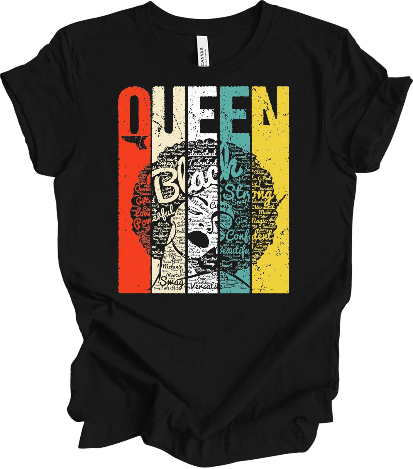 Black Queen T-Shirt - Empowerment & Strength Design XXL