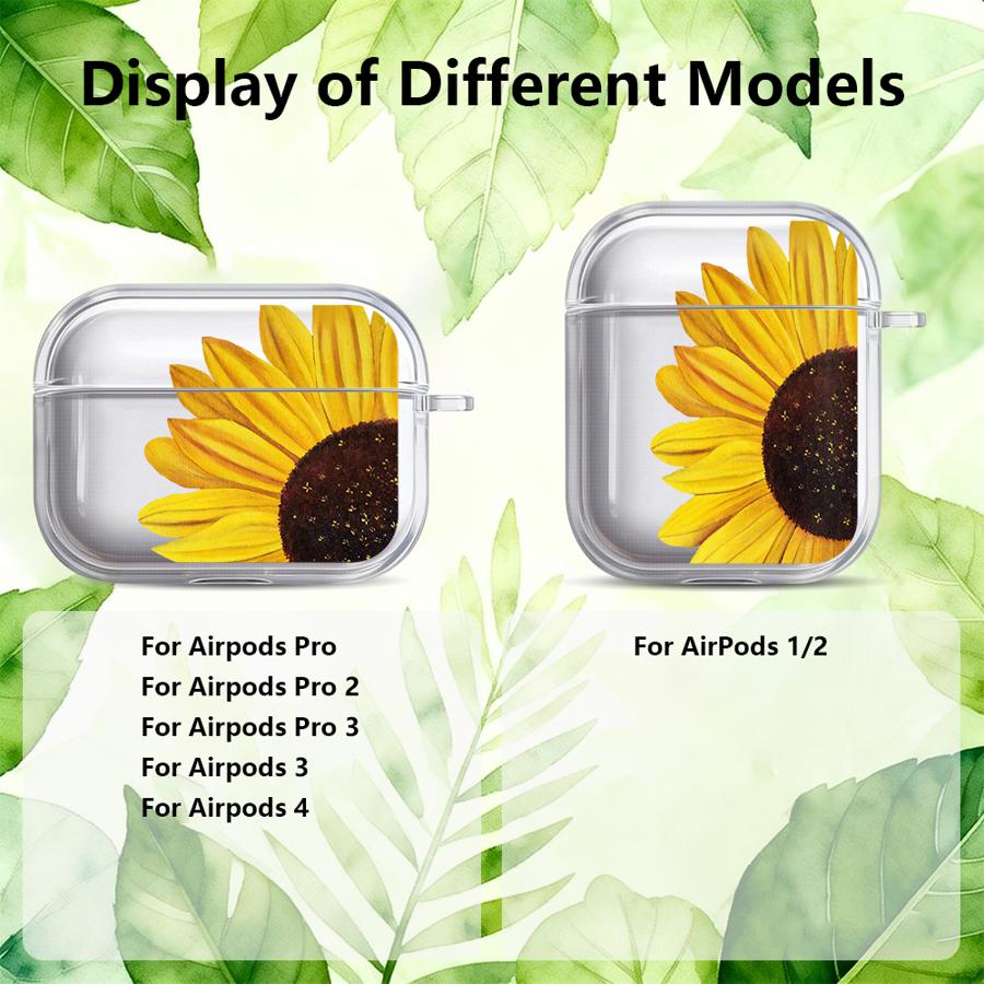 Schöne Sonnenblumen Hülle Für Airpods Pro2 3 4 Pro3 1 2 Pro Klare Kopfhörer Hüllen Abdeckung