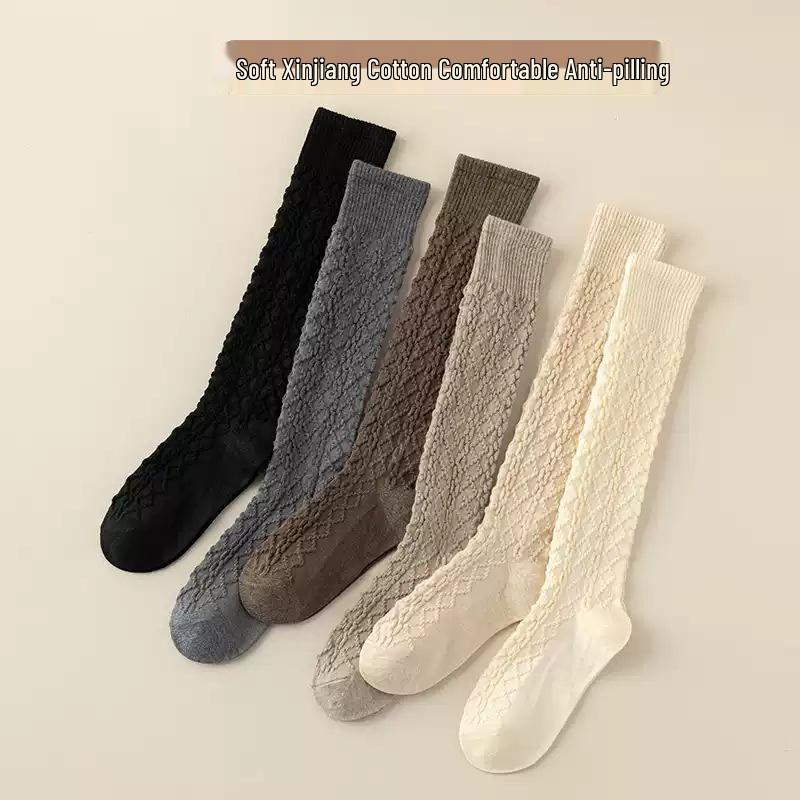 Women's Knee-High Calf Socks for Autumn and Winter