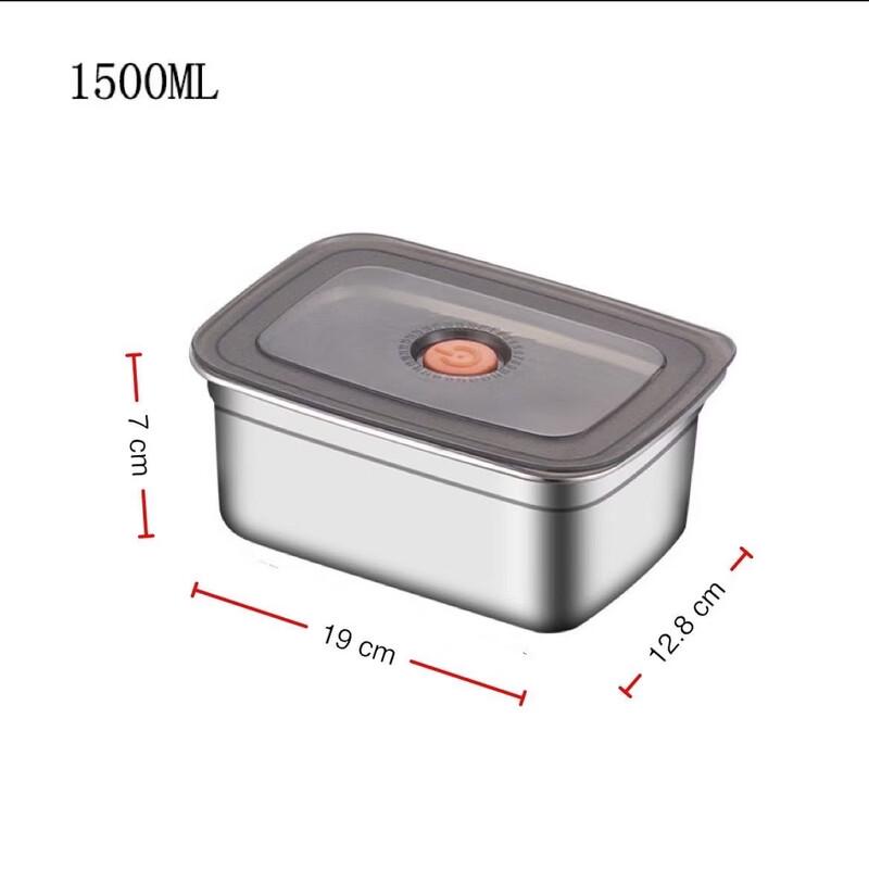 

cmaos 1500ML 316 Stainless Steel Food Storage Container with Lid, 3-Pack