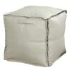 Waterproof Square Pouf Cover PU Leather Ottoman Cover Sofa Footstool Cover  Living Room