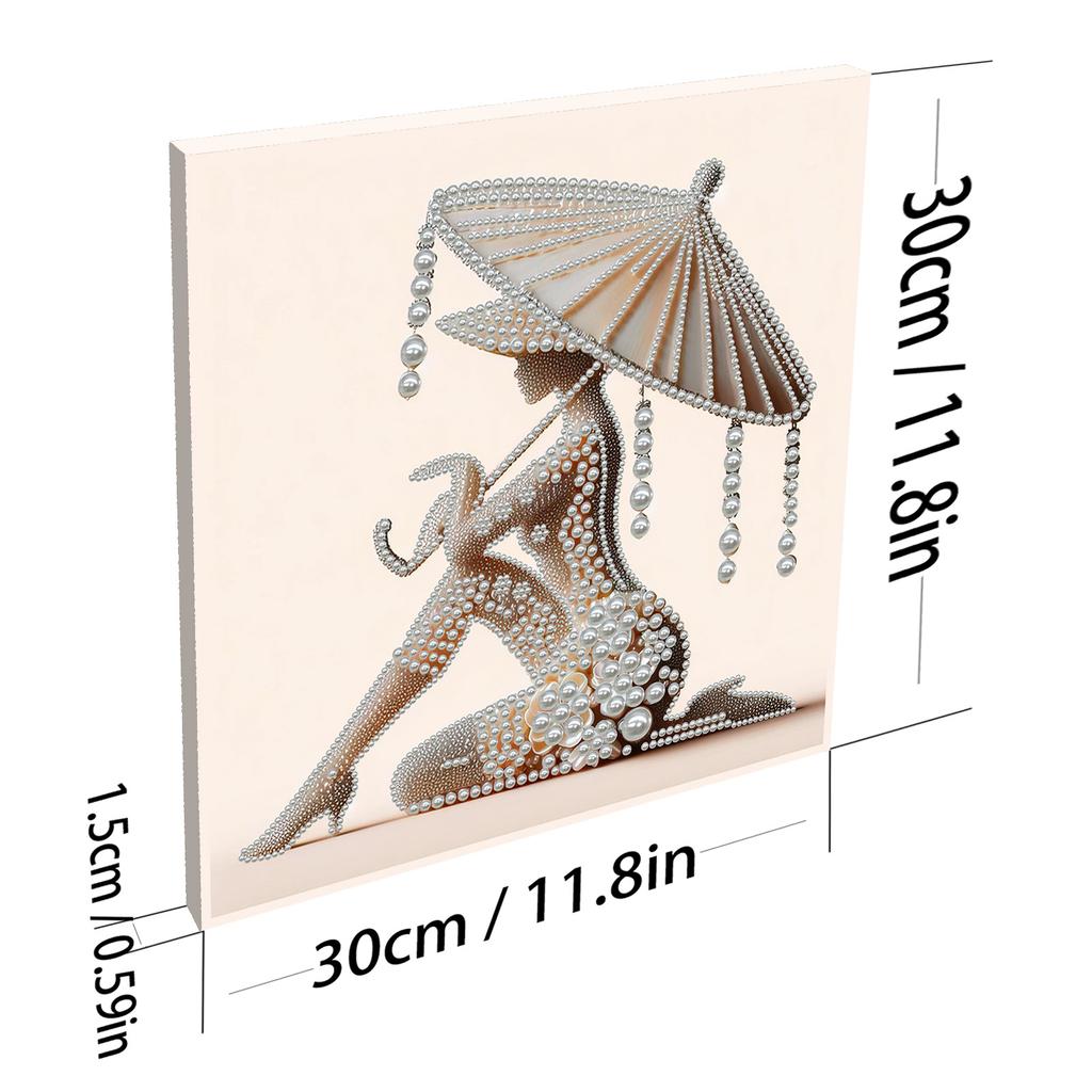 Kompletní 5D malířské sady s diamantovou výšivkou pro dospělé Elegantní dáma Křišťálová malba kamínky pro domácí dekoraci stěny Umělecký dárek 30x30cm