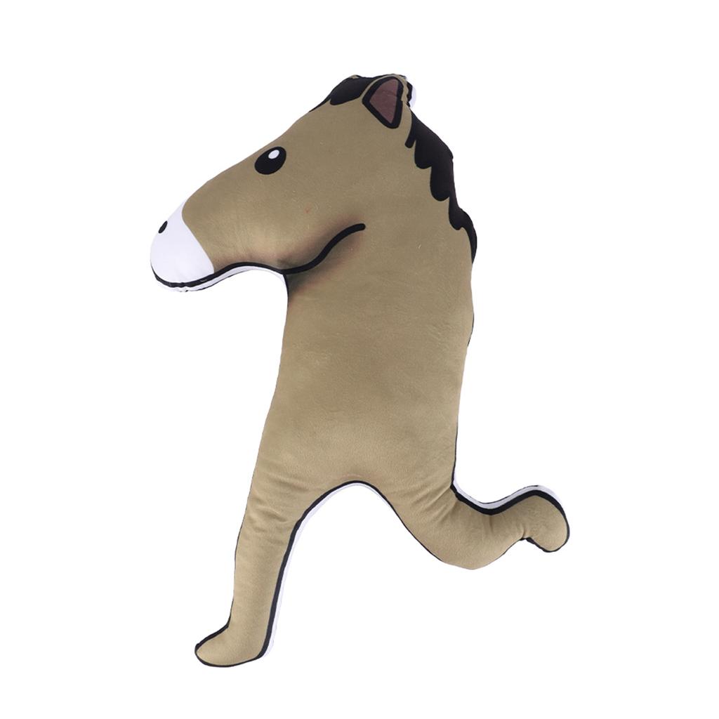 Funny Horse Cartoon Emotion Stuffed Toy Doll Stuffed Animal Pet Horse PillowBoxing Horse