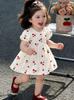 Girls Summer Cotton Floral Princess Dress Thin Stylish Kids Sundress