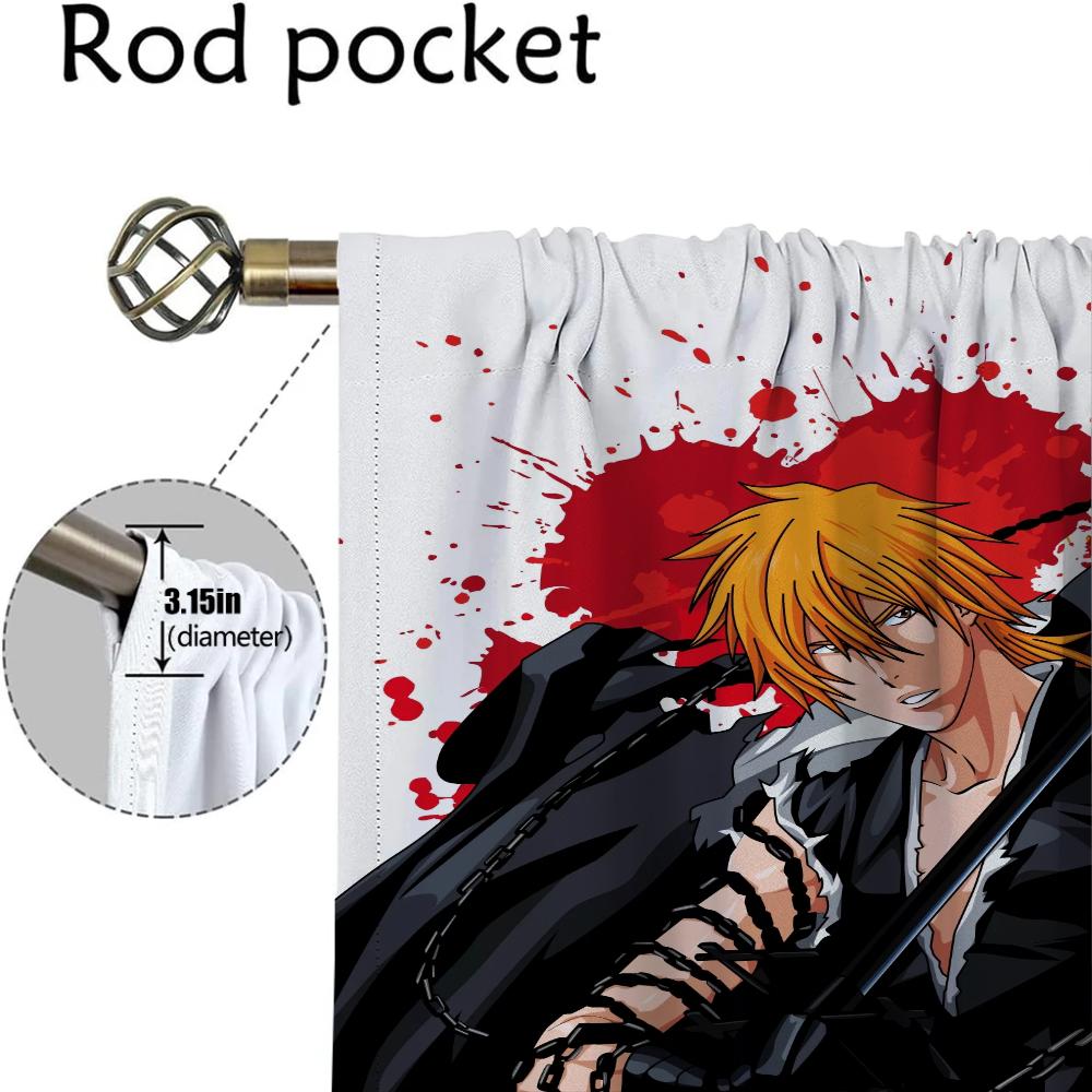 BleachS Curtains for Living Room Curtain for Room 2 Panel Halloween Decoration Shades Partition Home Interior Curtains Kitchen