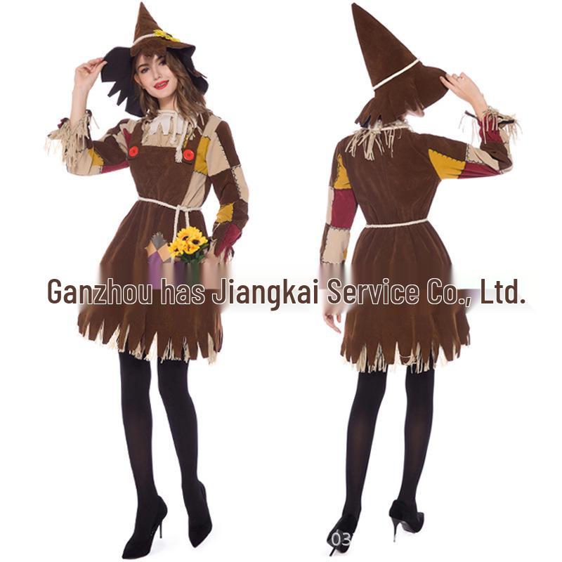 

Женский костюм циркового артиста Пугало Клоун на Хэллоуин M