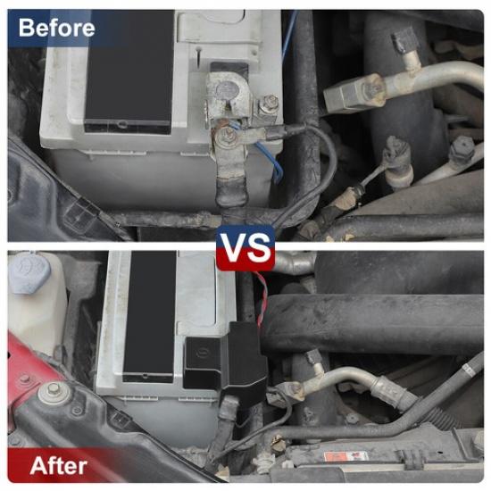 Hood Engine Battery Negative Protective Cover Cap for Ford F150 2015-20 BLack