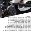 Qiilu Motorrad Fußrasten Anti-Rutsch Gummi Vordere Fußrasten Fußstütze Trittbrett für XV250 XV125 XV400 XV500 XV535 XV750 XV1100 XVS125 XVS250 XVS400