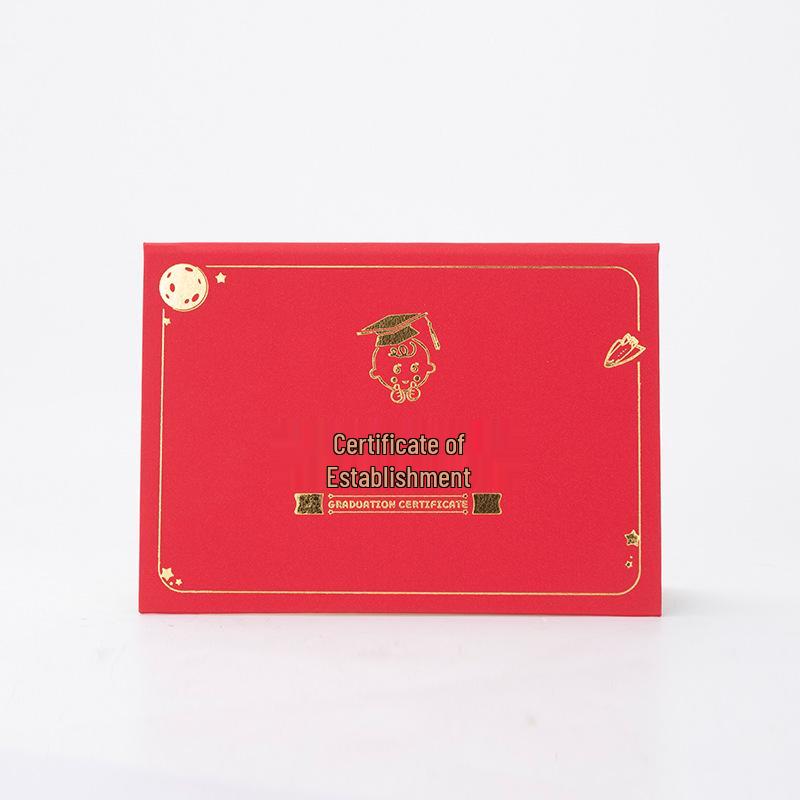 Kindergarten Graduation Certificate Cover - Horizontal Protector & Award Completion Shell