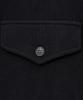 NOIRER Ribbed Henley Neck Long Sleeve T-Shirt (Black)