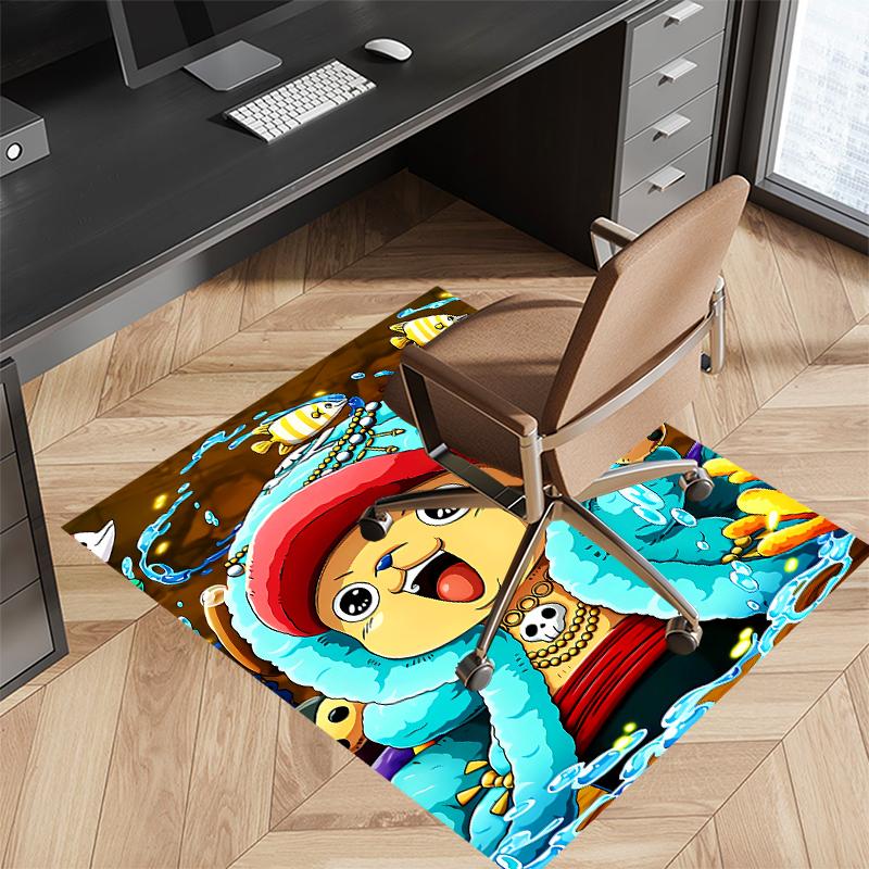 1pc One Piece Tony Tony Chopper Print Area Rug - Soft, Washable Non-Slip Indoor Mat for Office Chairs, Living Room, Home Office Decorative Rug