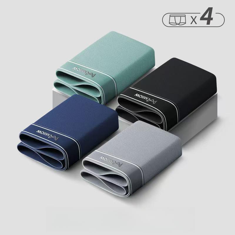 

4 шт. Осенне-зимнее нижнее белье для мужчин, взрослое нижнее белье, квадратное нижнее белье, молодежный тренд, плоское нижнее белье, трусы-боксеры 4XL