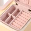 Solid Color Jewelry Storage Case Detachable Necklace Storage Box Fashion Mirror Jewelry Box  Travel