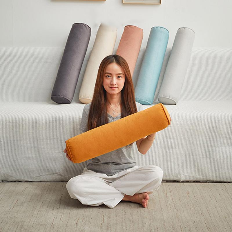 Cylindrical Cushion Case Bed Sleeping Waist Cushion Cover Soft Long Comfortable Pillow Case Neck Bolster Pillow Roll Headrest