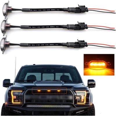 3-teiliges Set LED-Frontgrillleuchten für Ford F150, F250, F350 und Raptor (2004–2019)