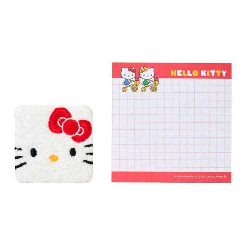Sanrio Petit Collection Fluffy Memo Pad With Clip Hello Kitty Japan NEW