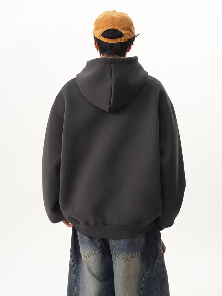 Moletom Color Block Unissex de Outono: Jaqueta Esportiva Solta Estilo College com Zíper Duplo