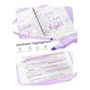 Four Candies Purple Stationery Set with Gel Pens, Correction Tape, Pastel Highlighters, Mechanical Pencil, Sticky Notes & Index Tabs - Study