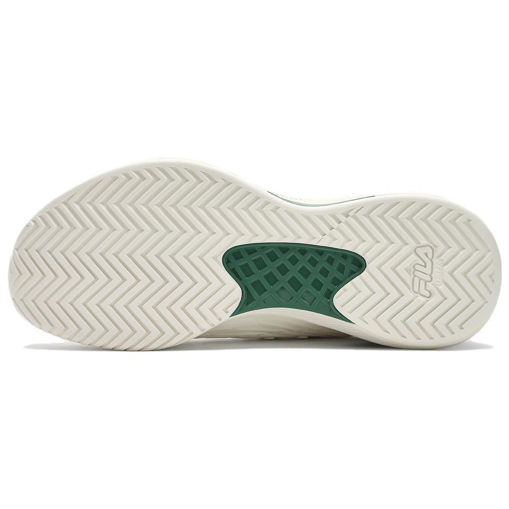 FILA Speed Serve Fabric Synthetic Leather Breathable Supportive Low Top Tennis Shoes Men sneaker White Green A12M411501FSW