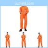 Herren Orange Gefangenen Cosplay Kostüm Jumpsuit Outfit für Halloween Partys und Events