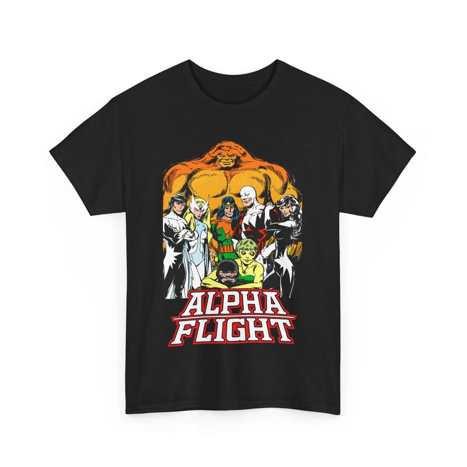 Футболка Alpha Flight - Искусство Джона Бирна - Northstar, Guardian - Marvel Comics S