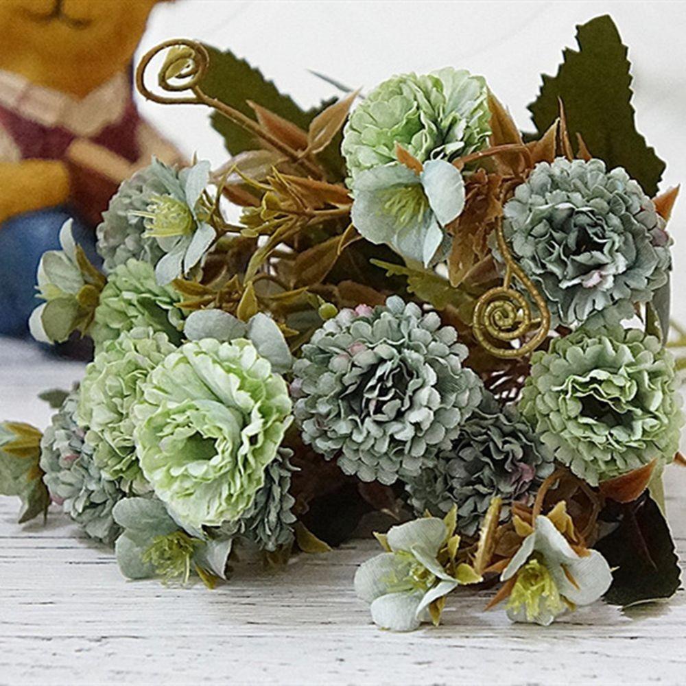 European Style Artificial Lilac Flowers Carnations Rose Wedding Flower Decor Small Bundle Soft Home Decoration Flowers