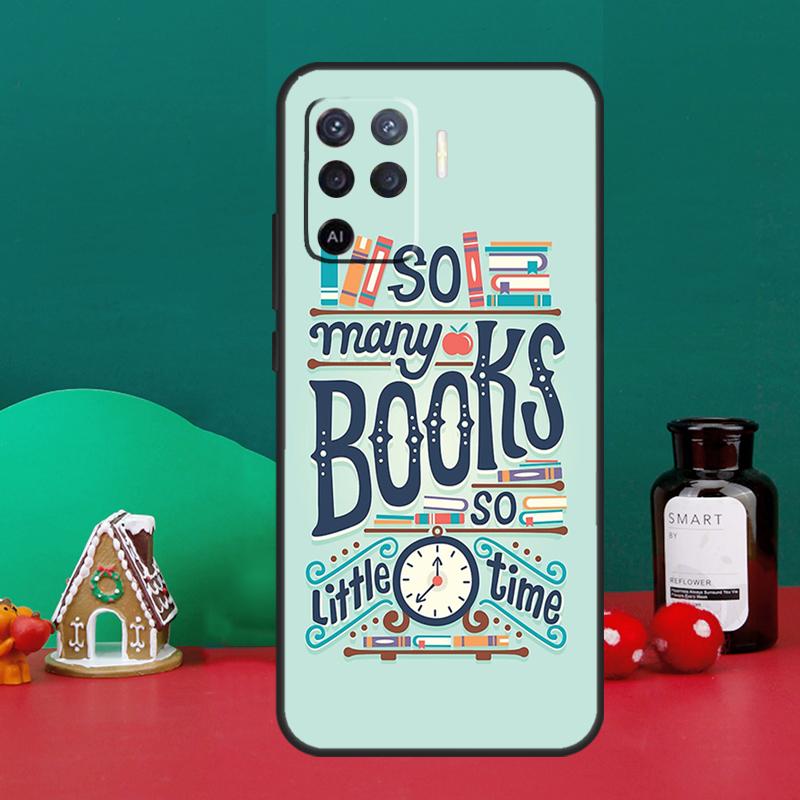 Read Books Illustration For OPPO A98 A78 A58 A79 A16 A76 A96 A5 A9 A53 A17 A57 A77 A15 A52 A72 A74 A94 A54S Case