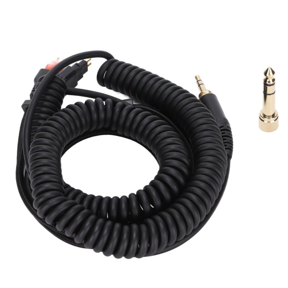 Plug and Play Spring Wire 3.5mm+6.35mm Plug Stereo Jack Cable for HD660s HD650 HD600 HD580 Home
