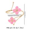 B1111 Sweet and fresh double-headed enamel glazed flower armband, elegant and stylish line ring open arm bracelet