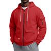 Men's Color Hooded Long Sleeve Casual Jacket for Everyday Wear
