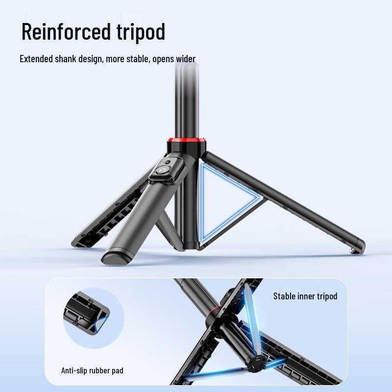 C12 Bluetooth Retractable Selfie Stick & Tripod Stand for Live Streaming & Photography