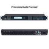 Professional 4-In 8-Out Digital Audio Processor with Noise Gate and Anti-Howling Equalizer for Stage and Line Array Speakers
