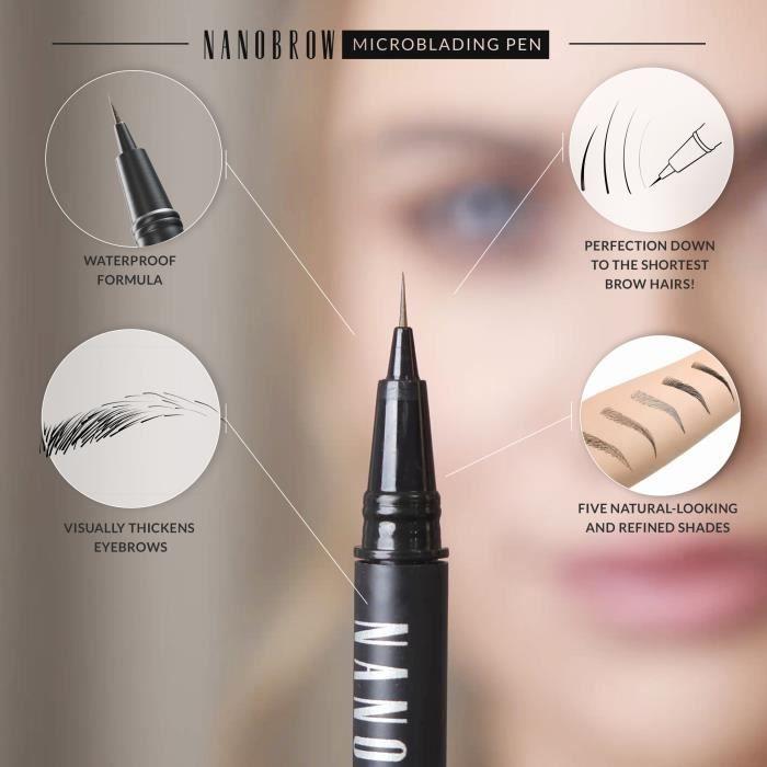 Eyebrow Pencil - Nanobrow - Warm Brown - Microblading Effect - Optimal Precision - Eyebrow Densification
