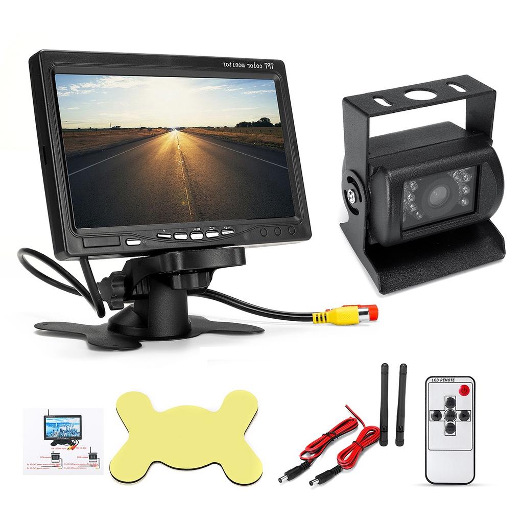 Buy 7 Inch DC12/24V RV Truck Bus Wireless LCD Rear View Monitor Kit ...