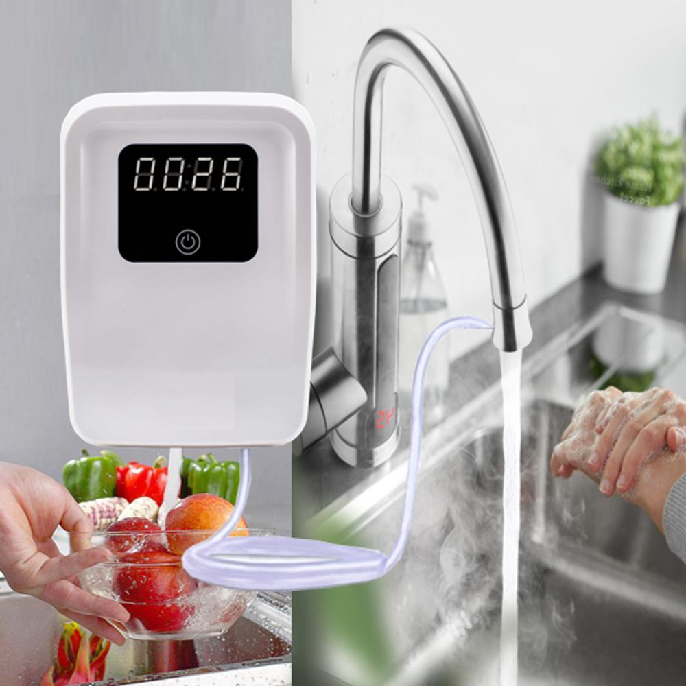 Automatic Ozone Fruit and Vegetable Cleaner Eco-friendly Tap Water Treatment Home Ozonator Water Faucet Ozone Generator White housing