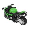 Kids Pull Back Motorcycle Toy Sound Light Effects High Simulation Alloy Motorcycle Model Green