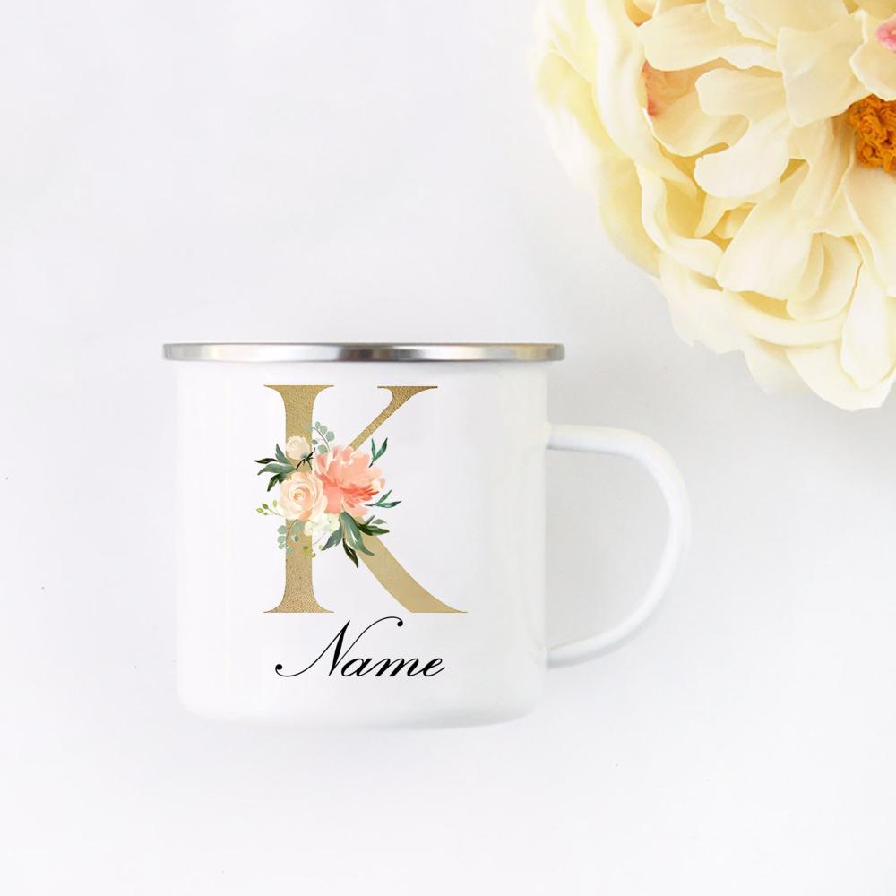 Personalized Name Enamel Mug Wedding Bachelor Party Wine Cup Bridesmaid Bride Valentine's Day Christmas Gifts for Her