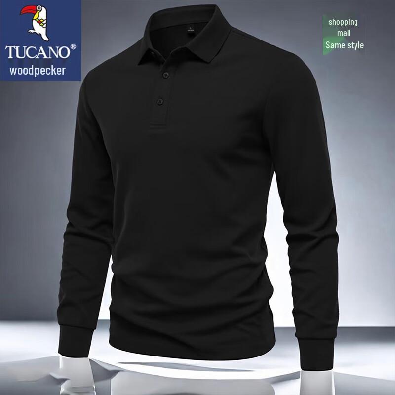 

TUCANO Men s Long-Sleeve Business Casual Polo Shirt M