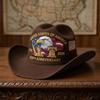 Fashionable Patriotic Embroidered Cowboy Hat Headwear Accessories For Holiday Gatherings And Outdoors adventure