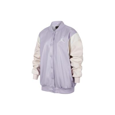 Jaqueta Casual Infantil Varsity Color Block Manga Longa Jaquetas Infantil Roxo-Gelo HF2561-507