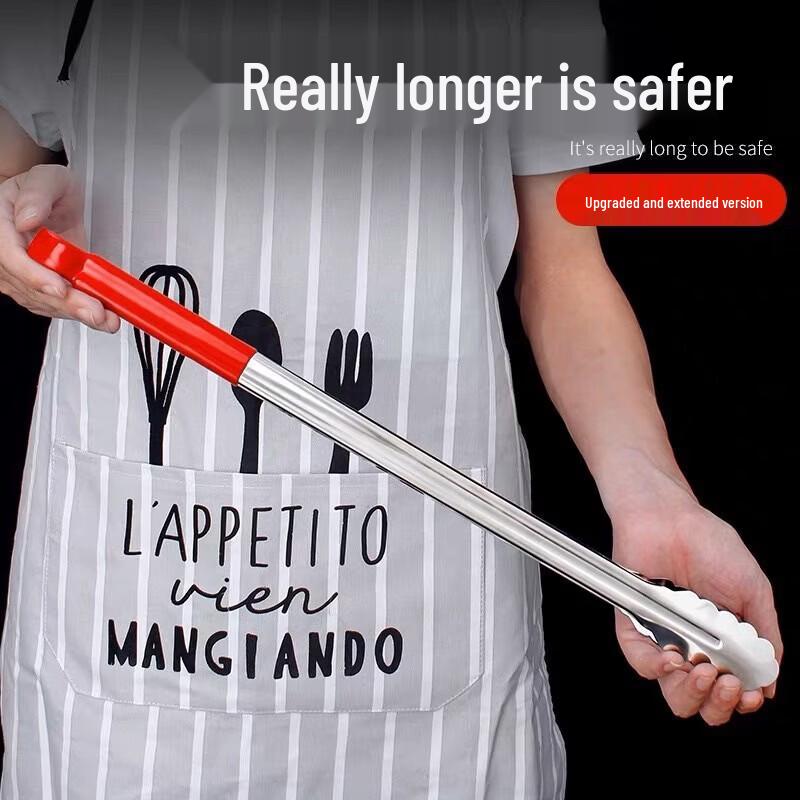 Fouo Stainless Steel Food Tongs with Silicone Tips