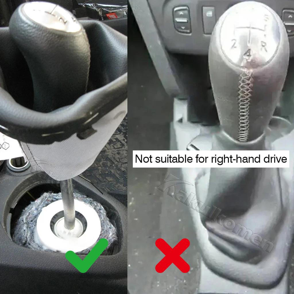 969356242r Manual 5 6 Speed Gear Shift Knob With Dust Cover Leather Gaiter Boot For Renault R Logan II 13-22 Sandero II 13-19