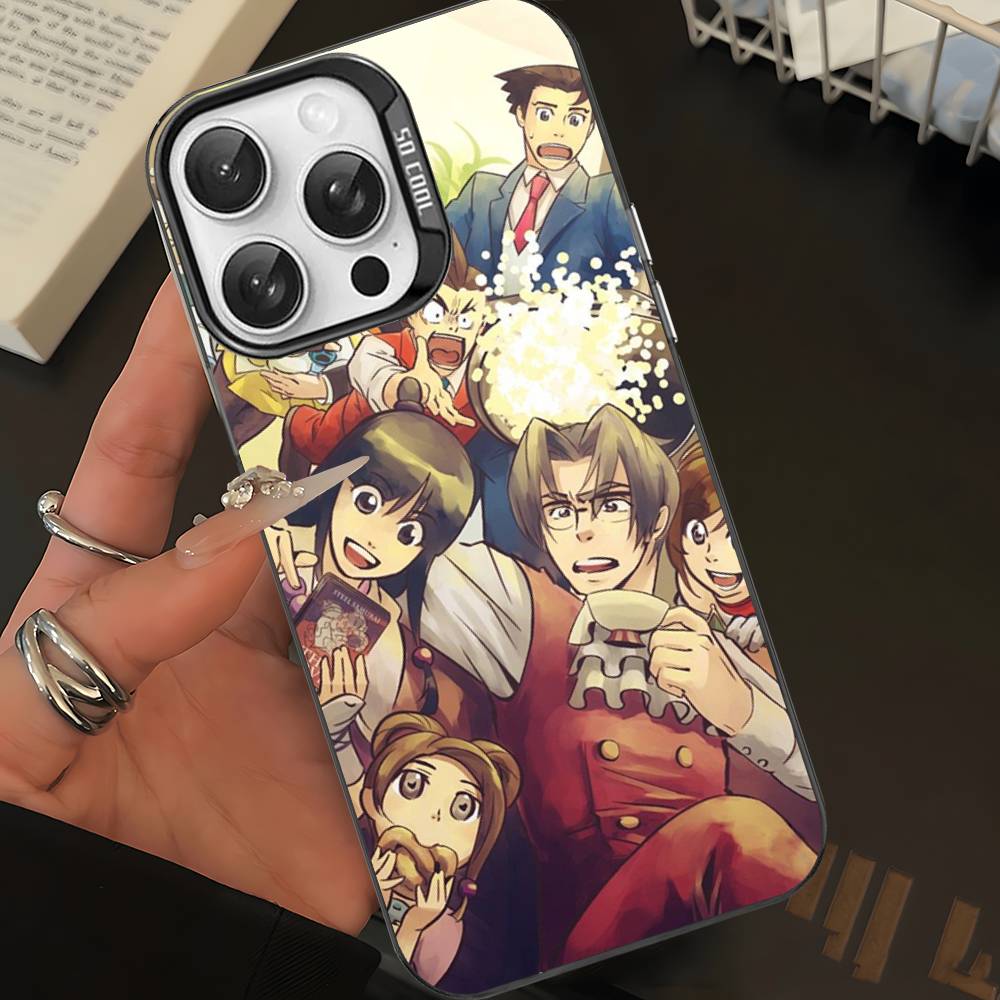 

Classic Game Ace Attorney Phone Case For IPhone 16 15 14 13 12 11 17 Pro MAX Plus Pro Matte Shockproof Cover iPhone 17pro max