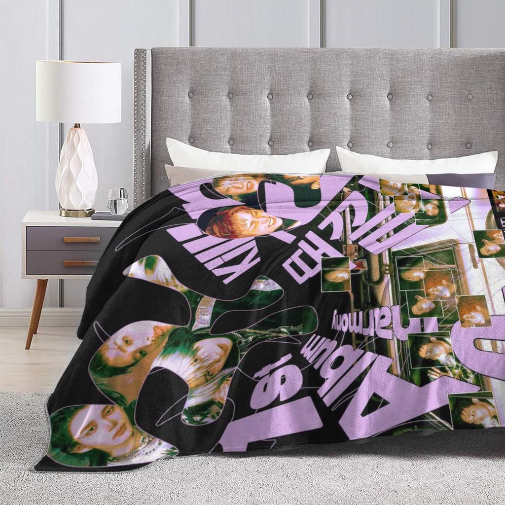 Super Soft DUH! P1Harmony Kpop Music Album Throw Blanket Premium Fleece Flannel Bed Blanket Cozy Warm Blankets All Season Use