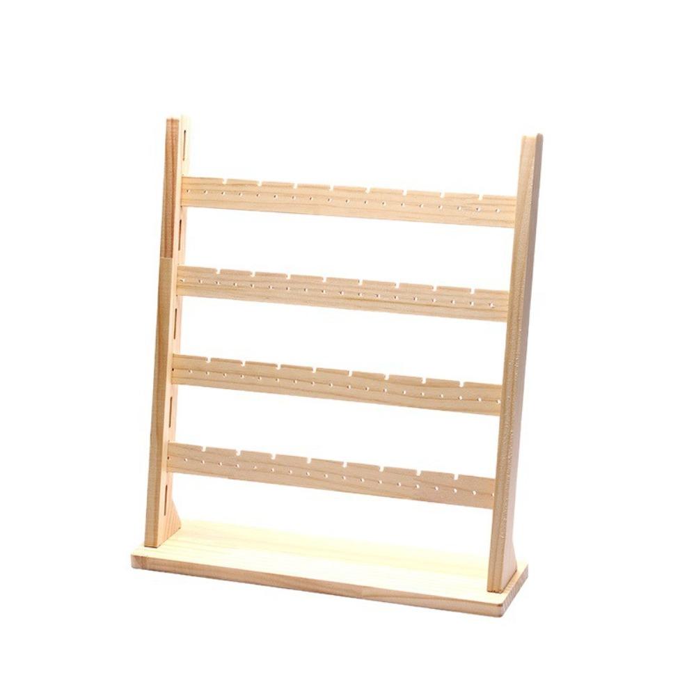 Wooden Earring Holder Organizer 4-layer Necklace Display Rack Jewelry Holder Display for Boutique