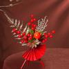 Bamboo Statue for Chinese Year Gift Craft Tabletop Ornament Living Room And Hallway
