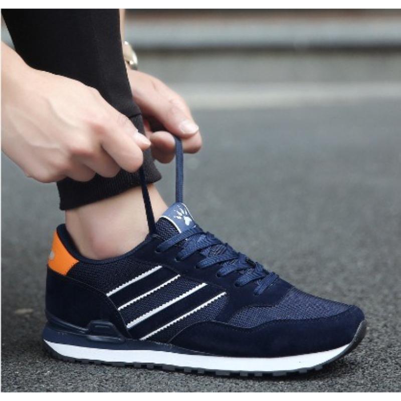 

Мужские спортивные кроссовки для бега из ПУ кожи, ретро, повседневные, нескользящие, для ходьбы, плоская подошва, для путешествий, для вождения 45